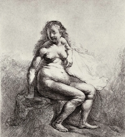 Desnudo Sentado.