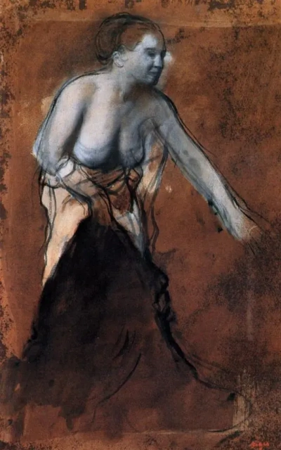 Desnudo en pie