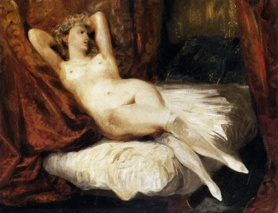 Desnudo en un sofá