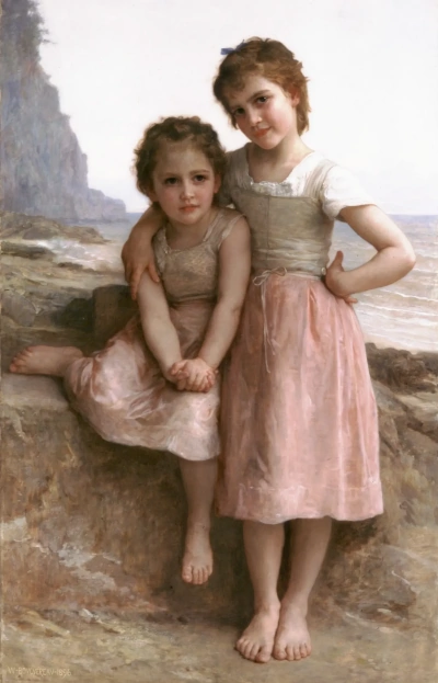 Dos hermanas en la orilla