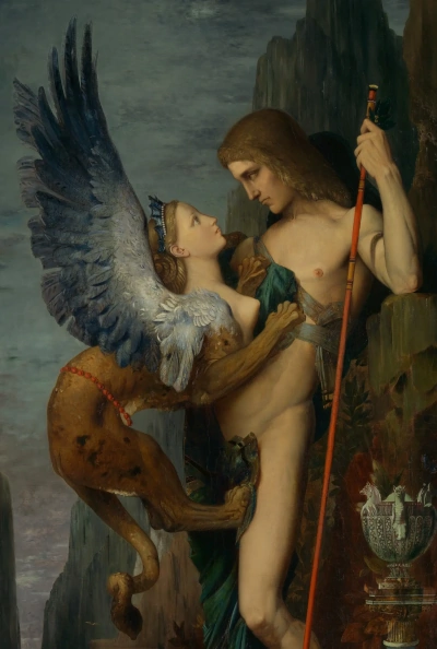 Edipo y la Esfinge. Fragmento