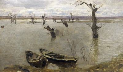El Derrame. Un boceto para la pintura "El Derrame en el Sur".