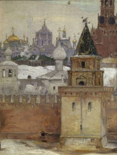 El Kremlin en invierno. Estudio