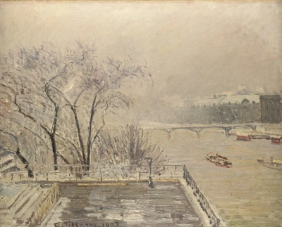 El Louvre bajo la nieve