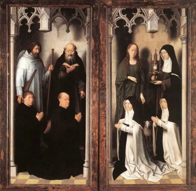 El altar de las tres gracias. Puertas exteriores