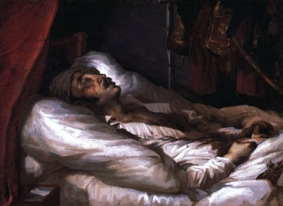 El general Letelier en su lecho de muerte.