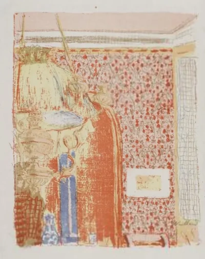 El interior estaba decorado con rosas de papel pintado II