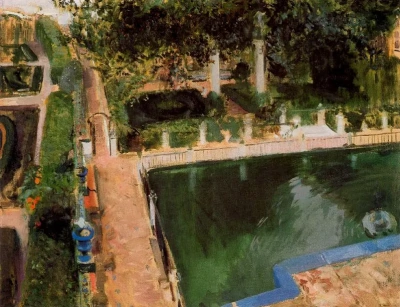 El jardín de Carlos V en el Alcázar de Sevilla.