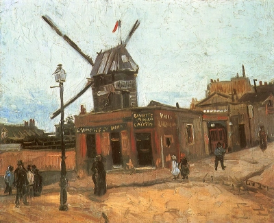 El molino de viento en Montmartre
