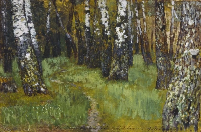 En el bosque de abedules