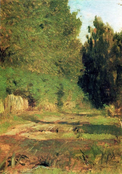 En el huerto.