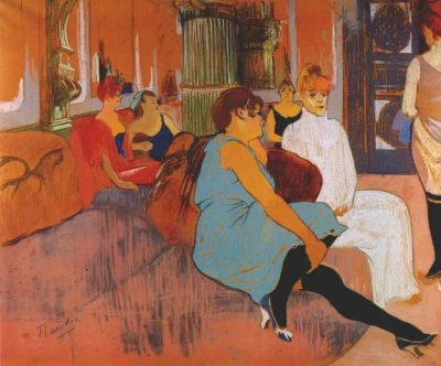 En el salón Rue des Moulins