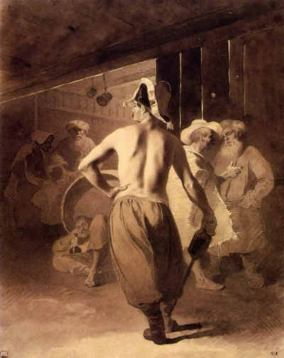 En la taberna. 1856-1857