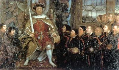 Enrique VIII rodeado de doctores