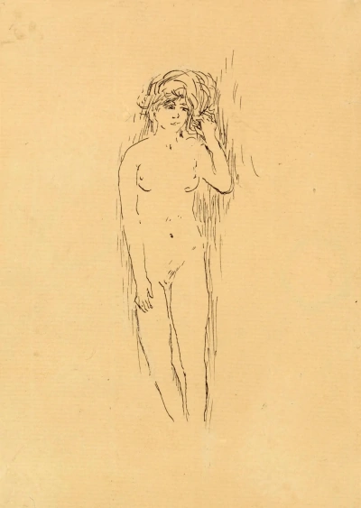 Esbozo de pie desnudo naturalista