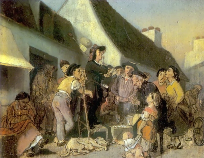 Escena de la calle en París.