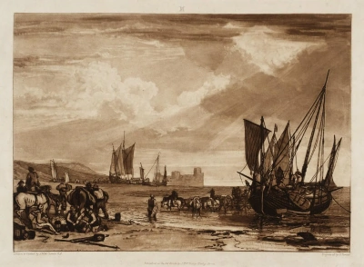 Escena en la costa francesa.