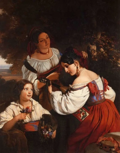 Escenas de género de la vida italiana. Fragmento