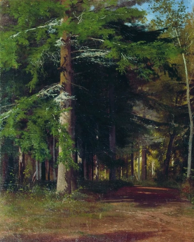 Estudio para la pintura "Cortando leña"