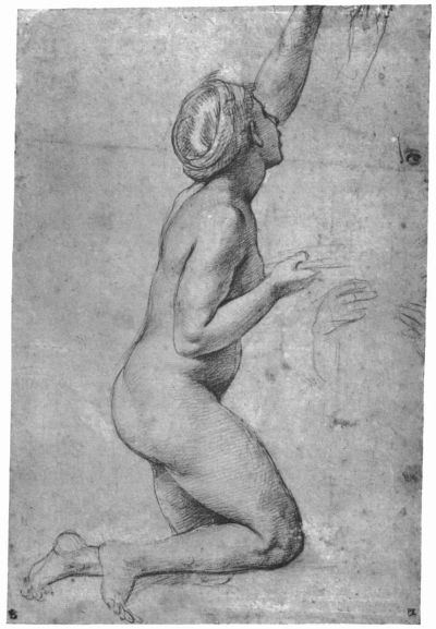 Estudio para los frescos de la Logia de Psique. Boceto desnudo.