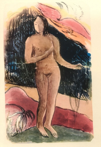 Eva tahitiana. Boceto.