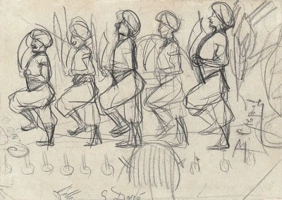 Farrashi. Escena de la obra "Black Turban".