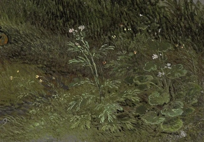 Figuras de baile en la orilla del río