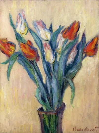 Florero de tulipanes