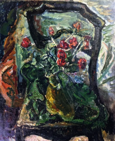 Flores en la silla