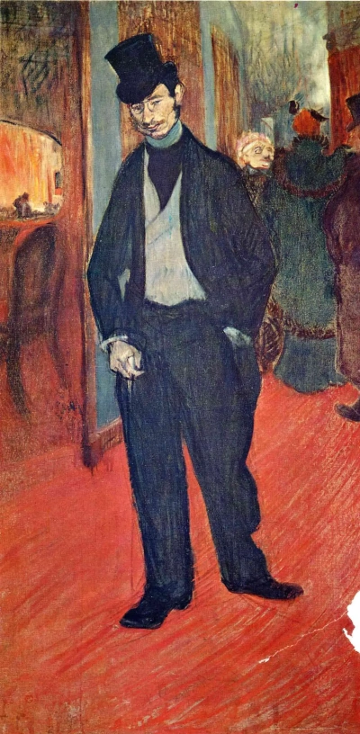 Gabriel Tapié de Céleyran en el vestíbulo del teatro.