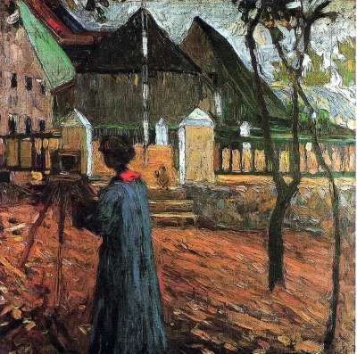 Gabrielle Münter en la pintura
