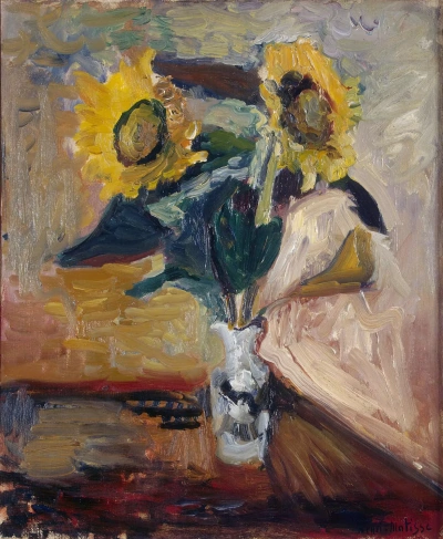 Girasoles en un jarrón