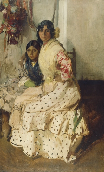 Gitana gitana con su hija