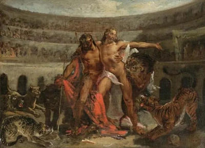 Gladiadores en el Coliseo