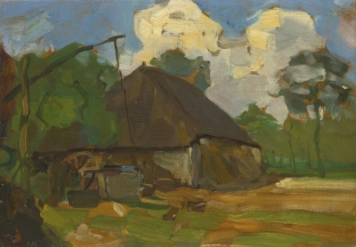 Granja a la luz del día.