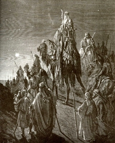 Ilustración de la Biblia: Estrella de Belén