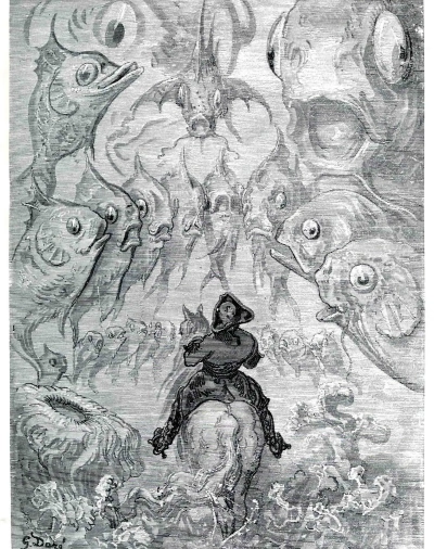 Ilustración para "Barón Munchausen"