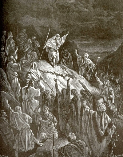 Ilustración para la Biblia: Mattafia llama a los judíos a las armas