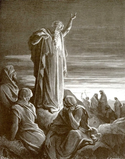 Ilustración para la Biblia: el profeta Ezequiel