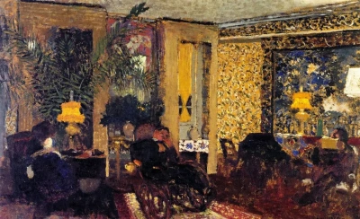 Interior con dos lámparas