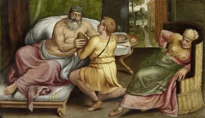 Isaac bendice a Jacob