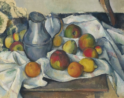 Jarra y fruta