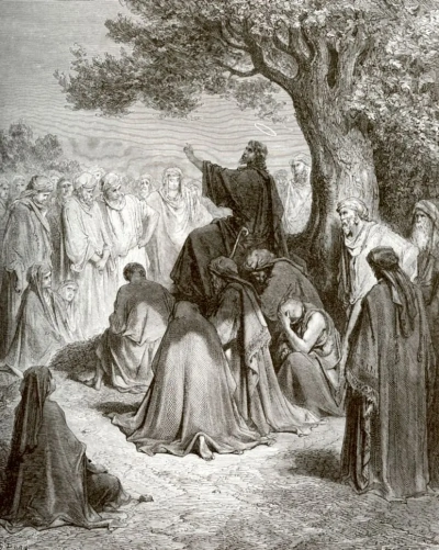 Jesucristo predica a la multitud
