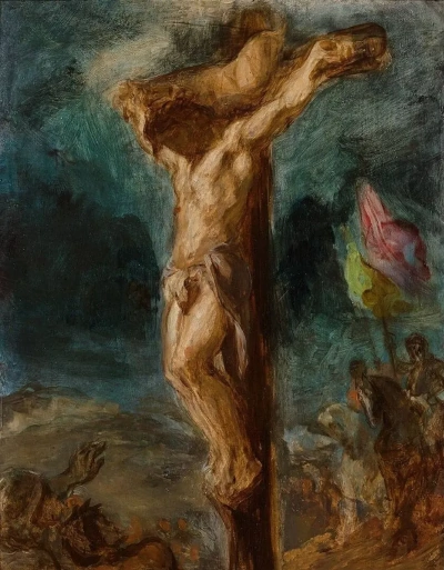 Jesús en la cruz (bosquejo)