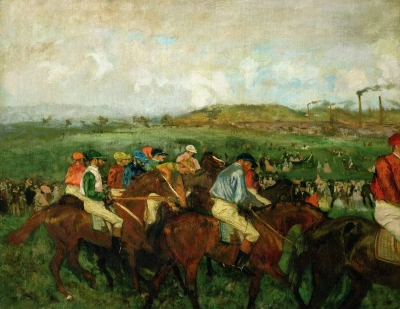 Jinetes antes de la salida