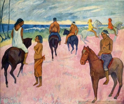 Jinetes en la playa 2