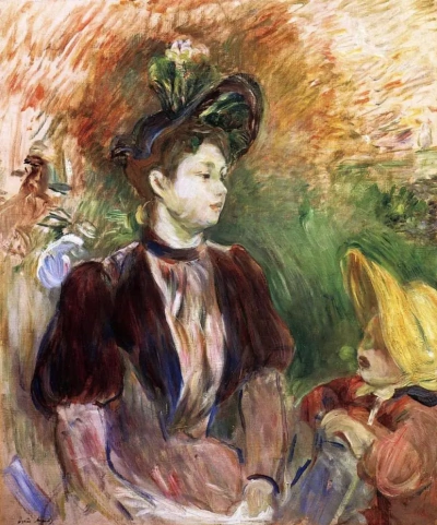 Joven mujer con niño