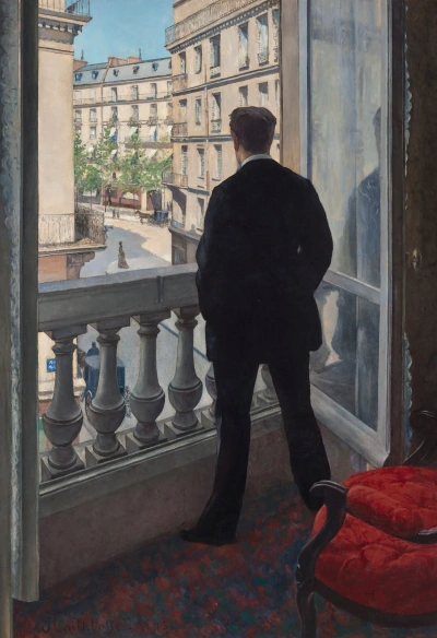 Joven por la ventana.