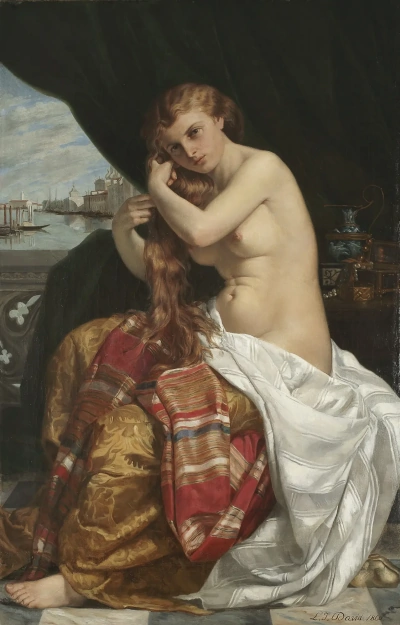 Joven veneciano después del baño.