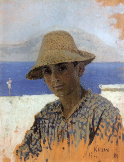 La cabeza de un niño napolitano. Etude